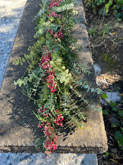 Fresh Spiral Eucalyptus and Pepperberry Garland