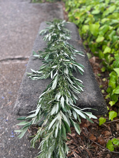 Fresh Olive and Rosemary Garland