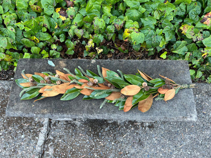 Fresh Magnolia, Pine Aussi, and Pinecone Garland