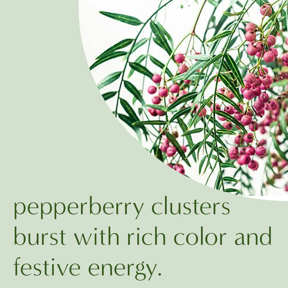 Fresh Magnolia Seeded Eucalyptus and Pepperberry Garland