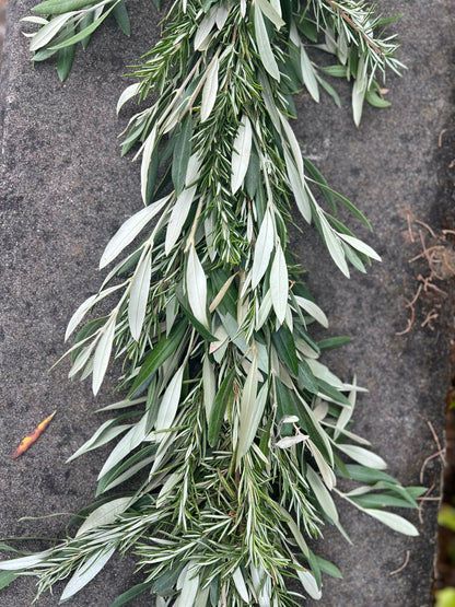Fresh Olive and Rosemary Garland