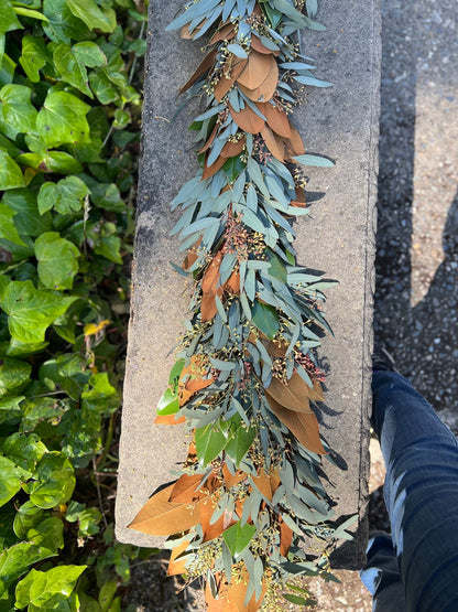 Fresh Seeded Eucalyptus and Magnolia Garland