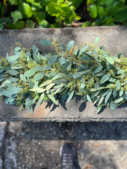Fresh Seeded Eucalyptus and Olive Garland