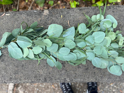 Fresh Willow and Silver Dollar Eucalyptus Garland