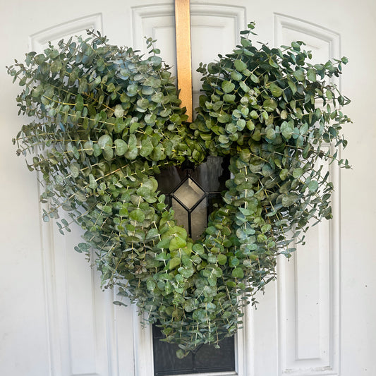 Spiral Eucalyptus Heart Wreath
