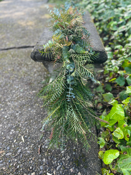 Fresh Spiral Eucalyptus and Grevillea Garland