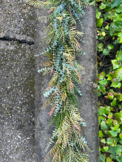 Fresh Spiral Eucalyptus and Grevillea Garland
