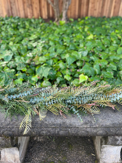 Fresh Spiral Eucalyptus and Grevillea Garland