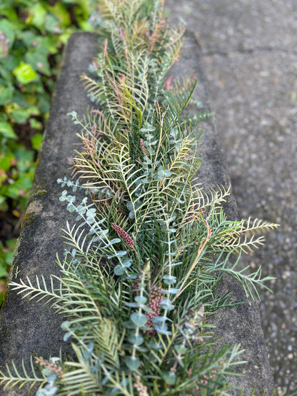 Fresh Spiral Eucalyptus and Grevillea Garland