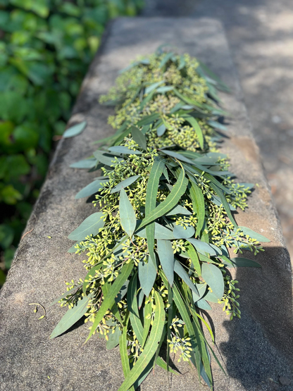 Fresh Seeded and Willow Eucalyptus Garland