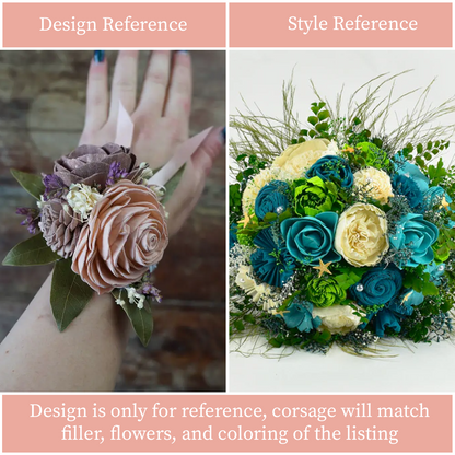 Caribbean Sea Wood Flower Bouquet Collection