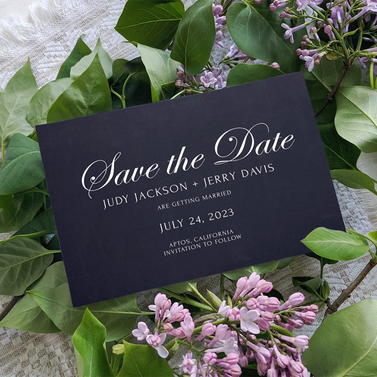 Printable Save The Date Card - Black & White