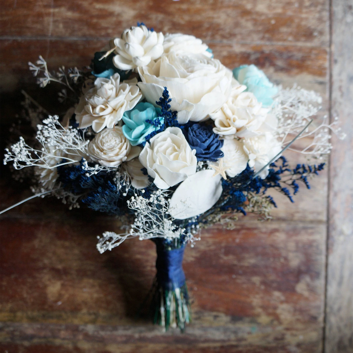 Ocean Song Wood Flower Bouquet