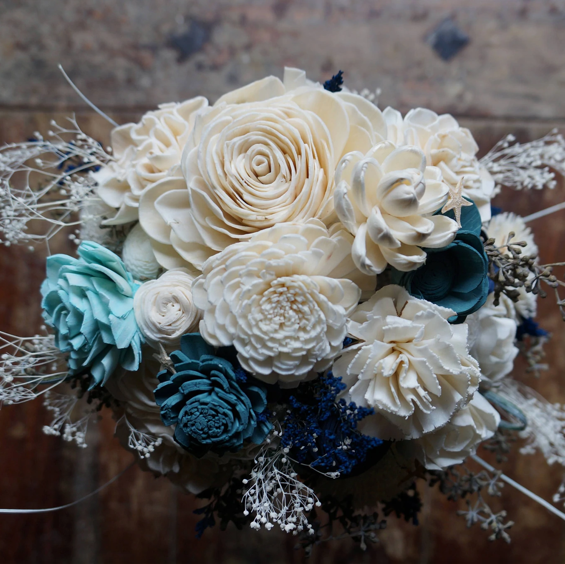 Ocean Song Wood Flower Bouquet