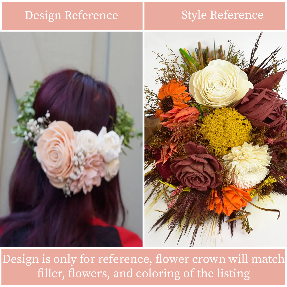 Calico Queen Wood Flower Bouquet Collection