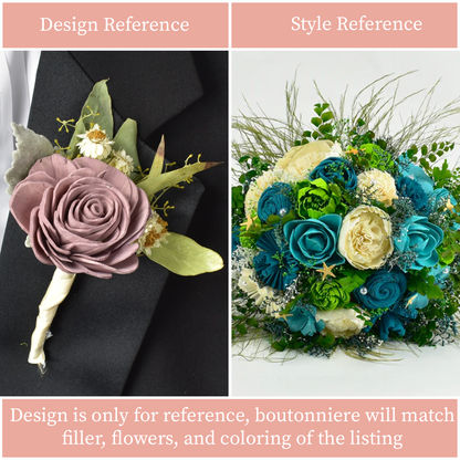 Caribbean Sea Wood Flower Bouquet Collection