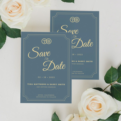 Printable Save The Date Card - Art Deco
