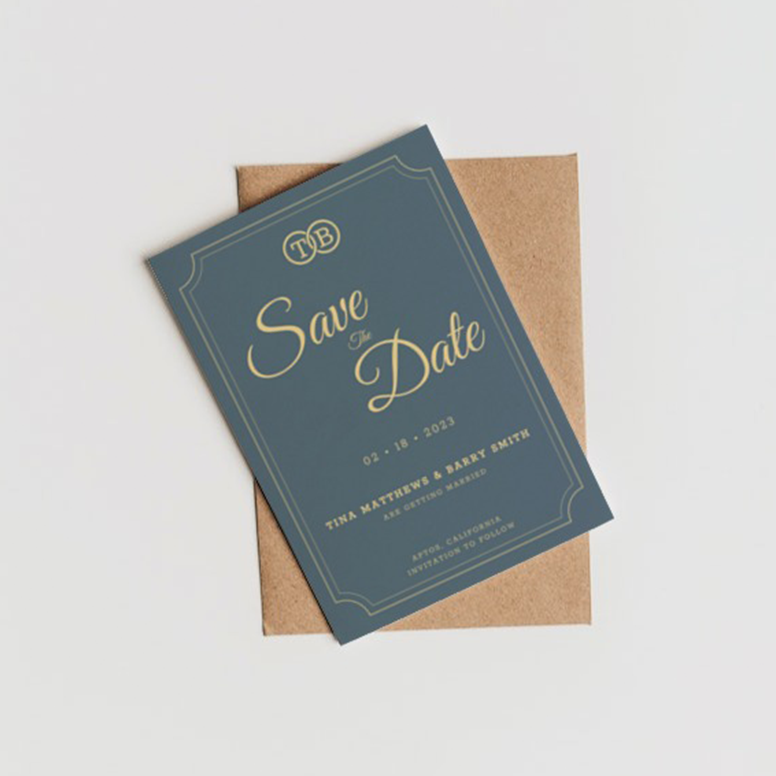 Printable Save The Date Card - Art Deco
