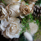 White and Green Sola Flower Bouquet, "Enchanted Forest" Wedding Bouquet, Bridal Bouquet, Keepsake Bouquet, Gift for her