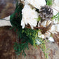 White and Green Sola Flower Bouquet, "Enchanted Forest" Wedding Bouquet, Bridal Bouquet, Keepsake Bouquet, Gift for her