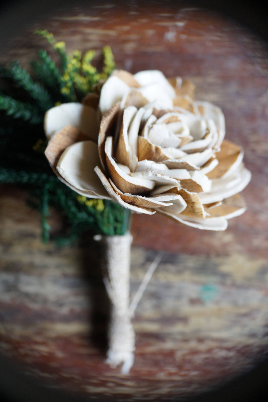 Enchanted Forest Sola Flower Boutonniere