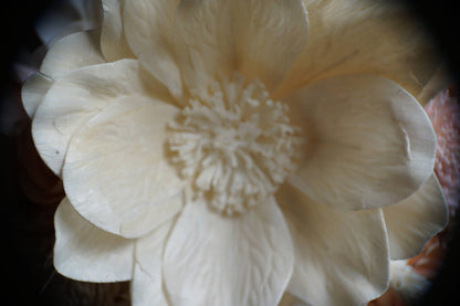 Peaches N Creme Wood Flower Bouquet, Keepsake Wood Flower Wedding Bouquet, Bridal Bouquet