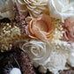 Peaches N Creme Wood Flower Bouquet, Keepsake Wood Flower Wedding Bouquet, Bridal Bouquet