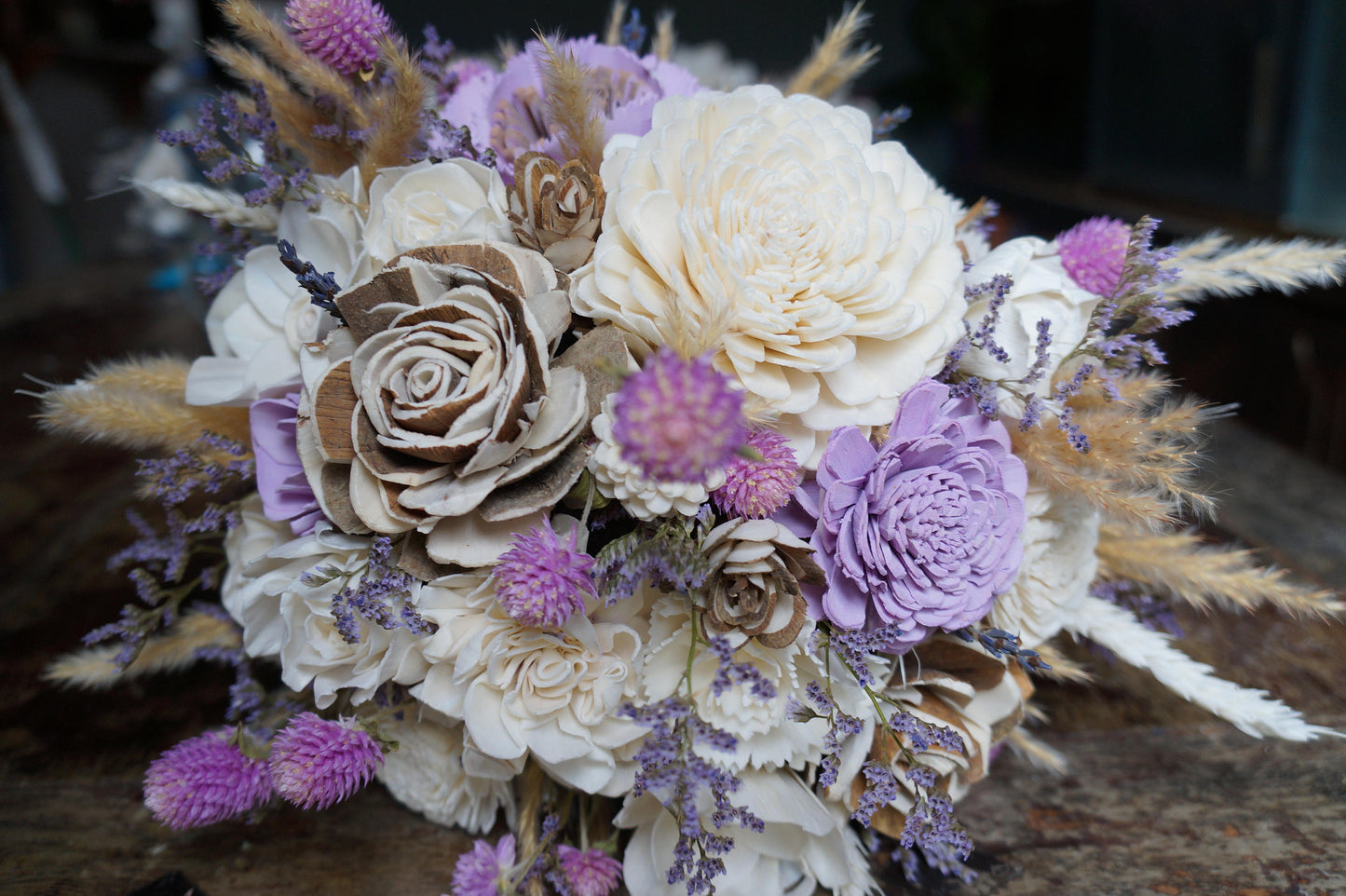 Lavender Dreams Wood Flower Bouquet