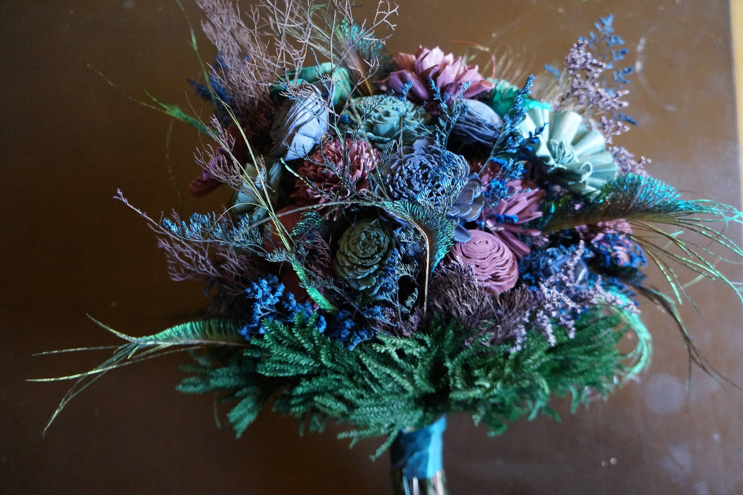 Peacock Wood Flower Bouquet