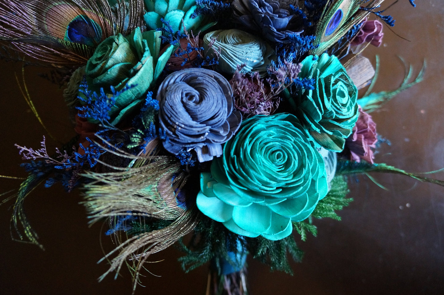 Peacock Wood Flower Bouquet