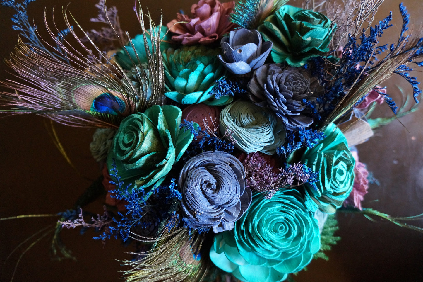 Peacock Wood Flower Bouquet