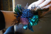 Peacock Wood Flower Corsage