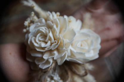 Prairie Romance Wood Flower Corsage