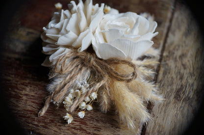 Prairie Romance Wood Flower Corsage