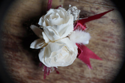 Red Velvet Cake Sola Flower Corsage