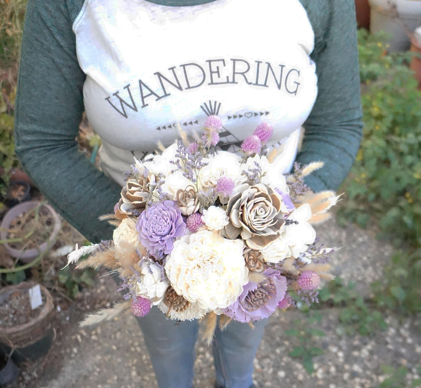 Lavender Dreams Wood Flower Bouquet