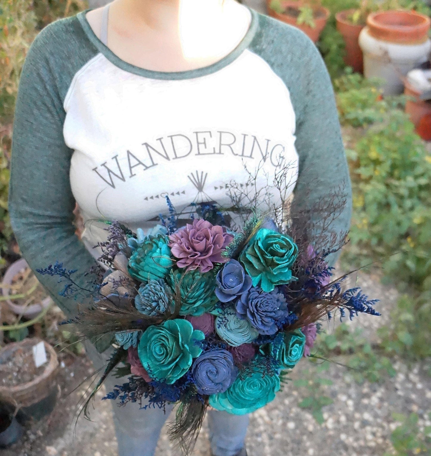 Peacock Wood Flower Bouquet