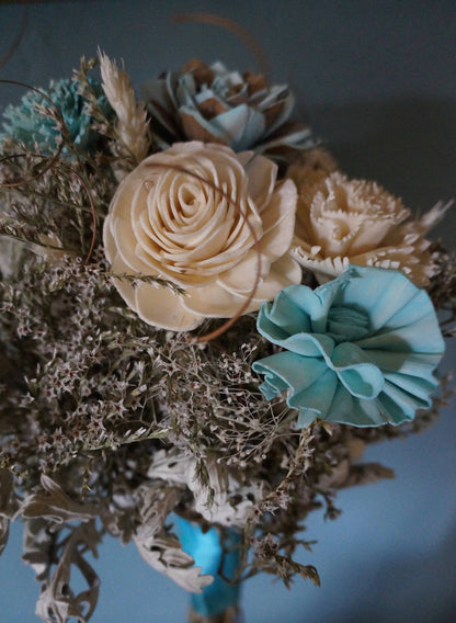 It's A Boy! Sola Flower Bouquet // Wood Flower Bouquet, Keepsake Wood Flower Bouquet, Babyshower Bouquet