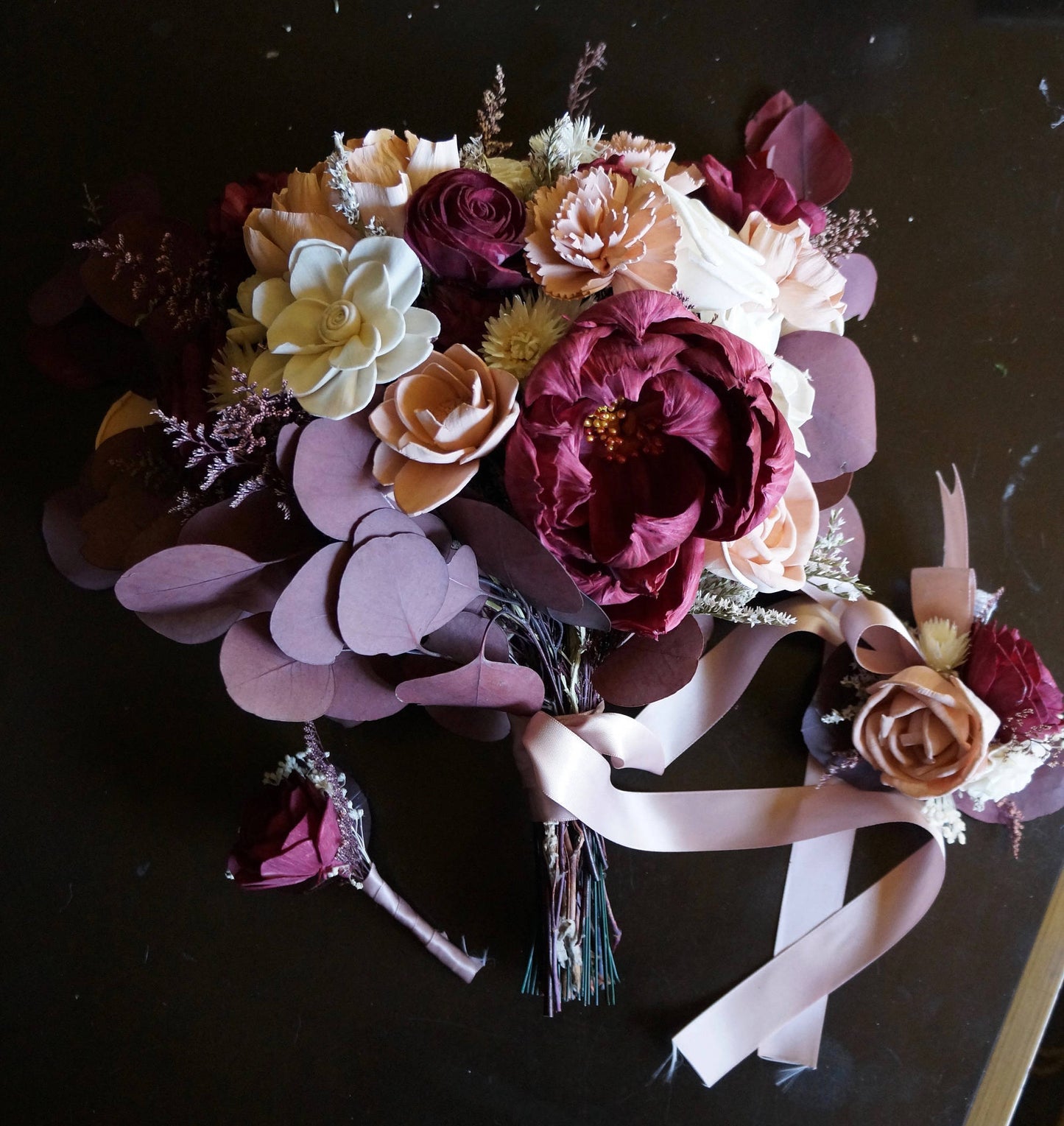 Victorian Wood Flower Bouquet