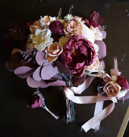 Victorian Wood Flower Bouquet