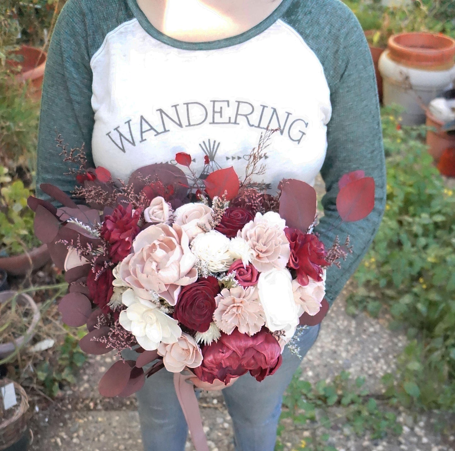 Victorian Wood Flower Bouquet