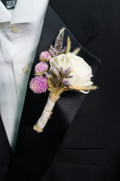 Lavender Dreams Sola Flower Boutonniere