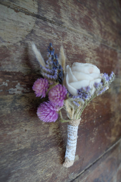 Lavender Dreams Sola Flower Boutonniere