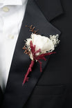 Red Velvet Cake Sola Flower Boutonniere