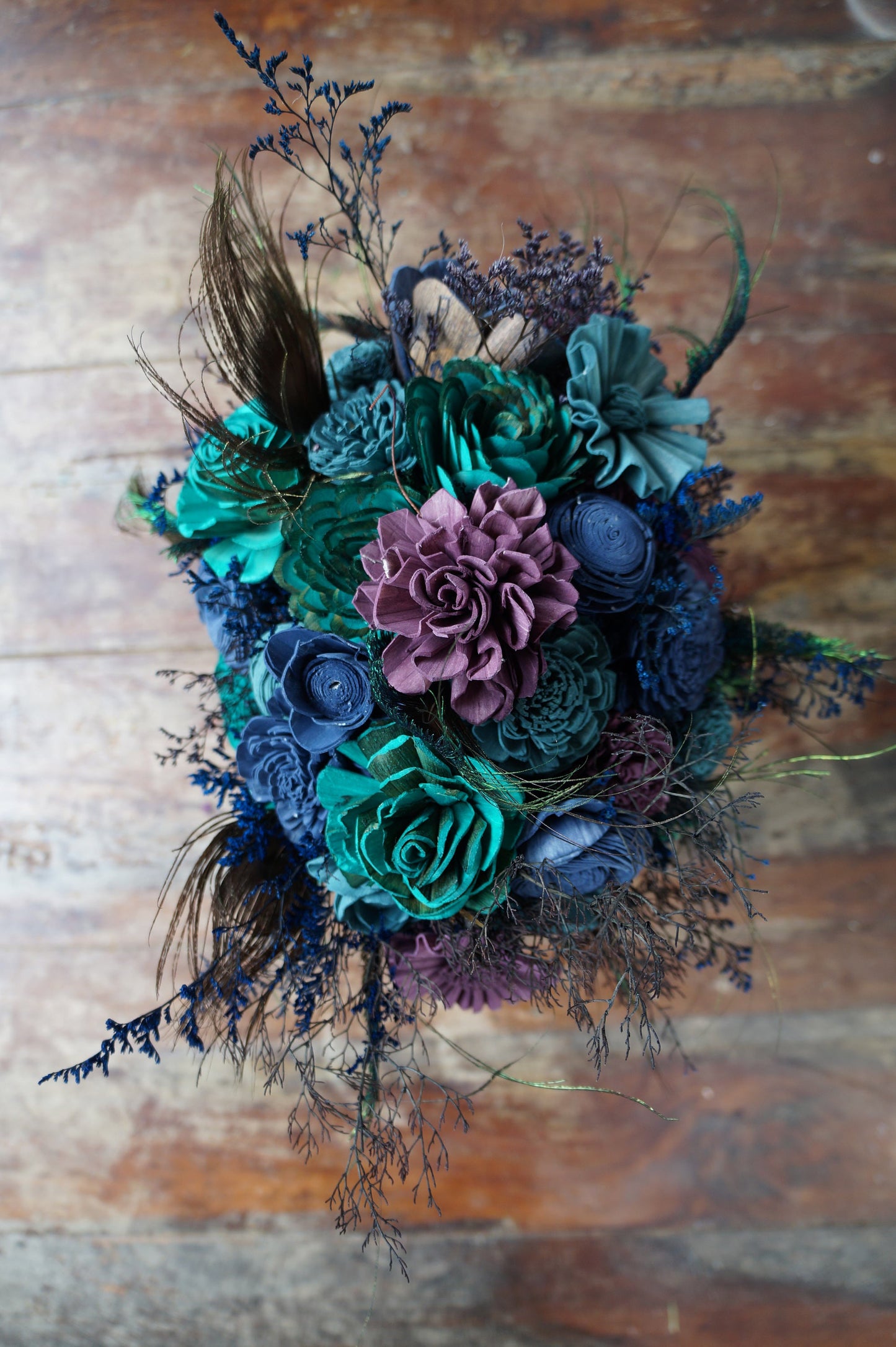 Peacock Wood Flower Bouquet