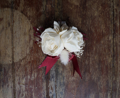 Red Velvet Cake Sola Flower Corsage
