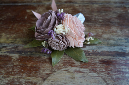 Provencal Jardin Wood Flower Corsage
