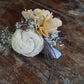 Vanilla Latte Wood Flower Corsage