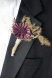 Sugar Plum Sola Flower Boutonniere