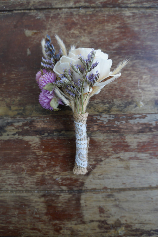 Lavender Dreams Sola Flower Boutonniere
